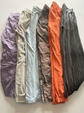 Girls loose pants Pack - Purple, Cream, Light Blue, Camo, Orange, Gray